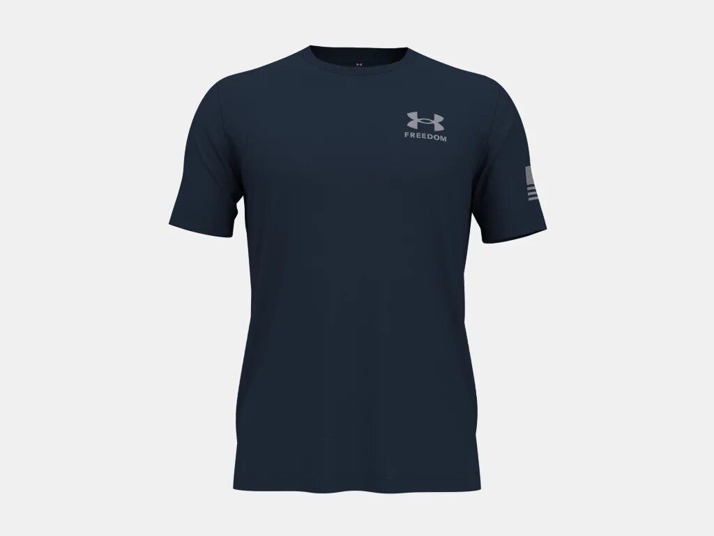 Under Armour Freedom Banner Short Sleeve T-Shirt in navy.